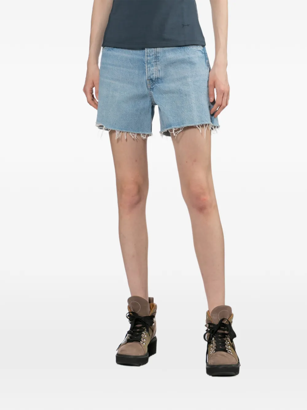 rag & bone Flora denim shorts Blauw