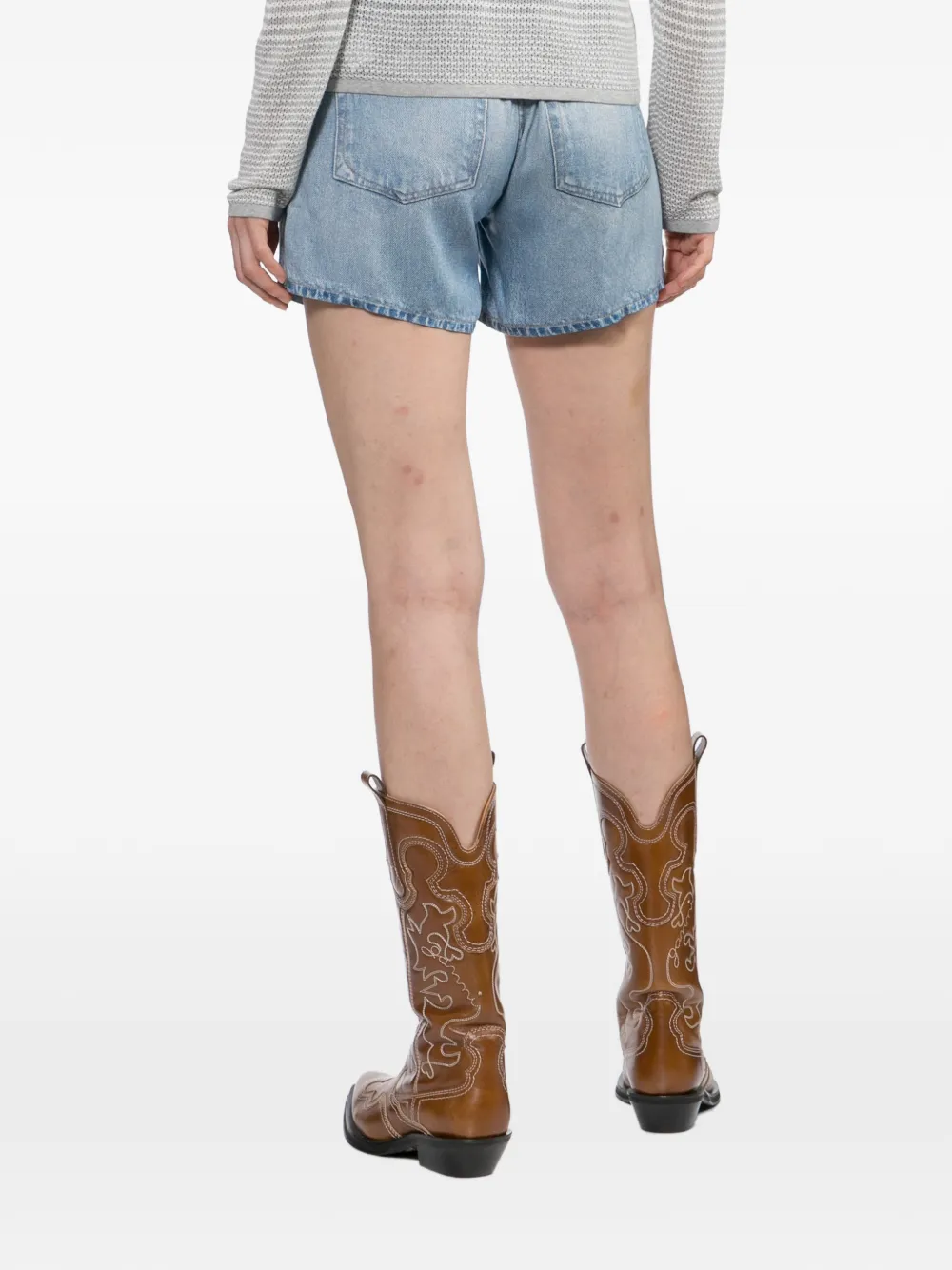 rag & bone Shorts met vervaagd effect Blauw