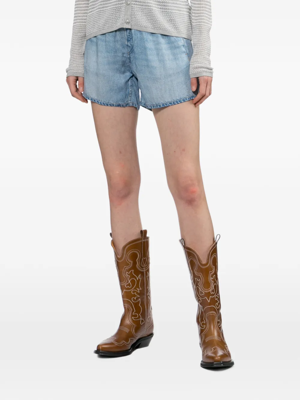 rag & bone Shorts met vervaagd effect Blauw