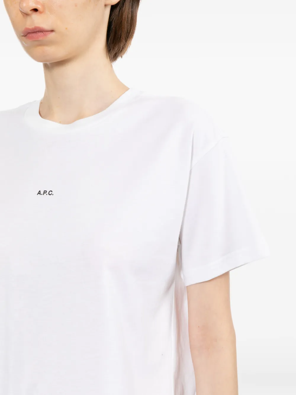 A.P.C. T-shirt met logoprint Wit