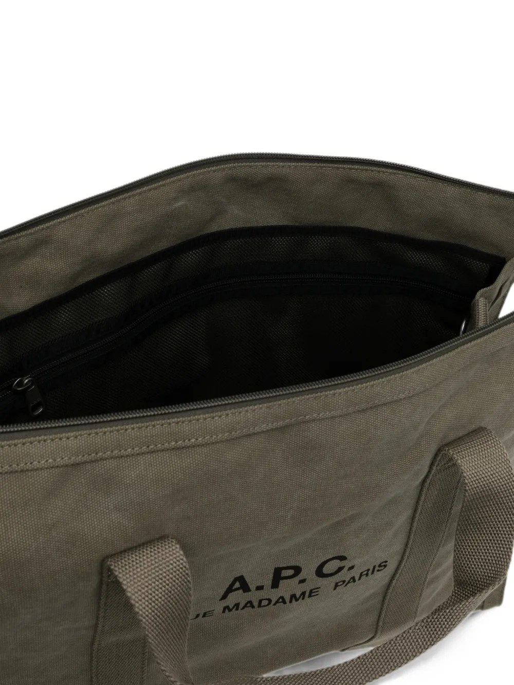 A.P.C. Katoenen schoudertas Groen
