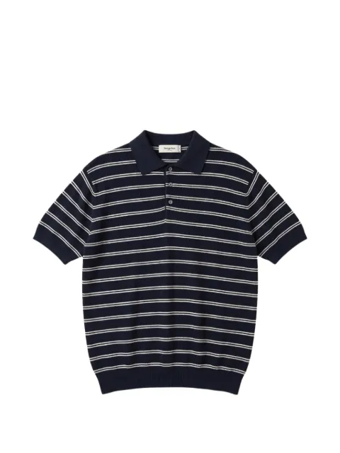 DUNST striped short-sleeve polo shirt