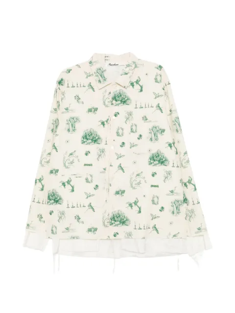 midorikawa graphic-print layered shirt