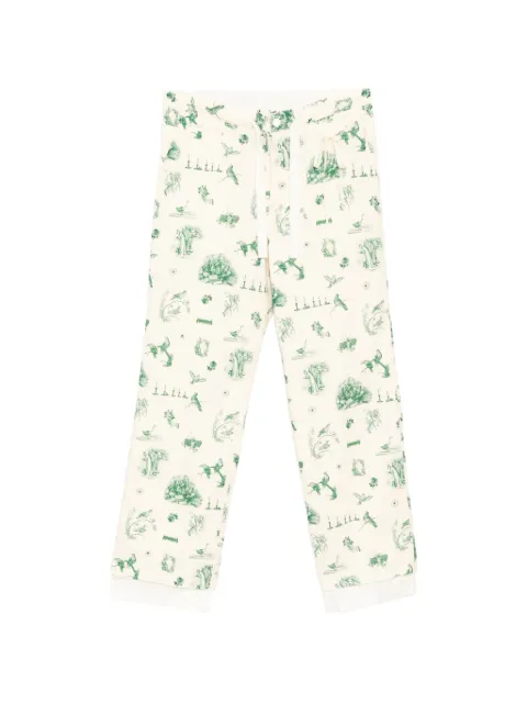 midorikawa pantalones con estampado Toile de Jouy
