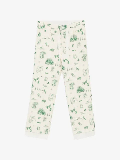 midorikawa pantalones con estampado Toile de Jouy