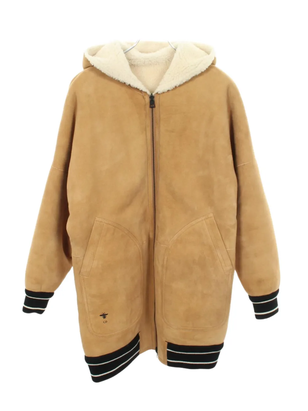 Christian Dior Pre-Owned veste réversible à broderie abeille (années 2020) - Tons neutres Christian Dior Pre-Owned veste réversible à broderie abeille (années 2020) - Tons neutres