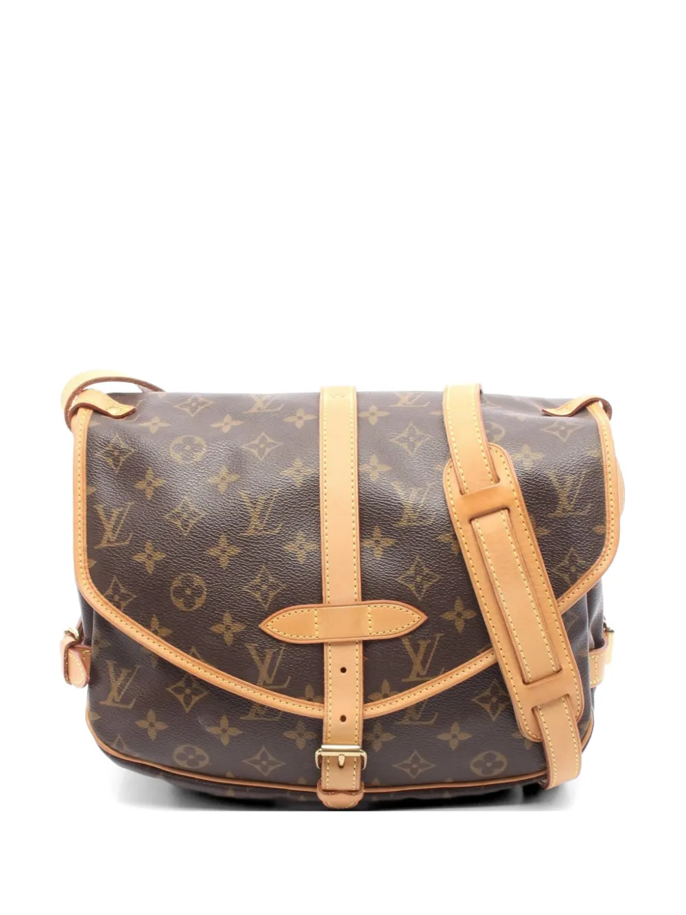 Louis Vuitton Pre-Owned 2007 30 Saumur Monogram crossbody bag - Braun