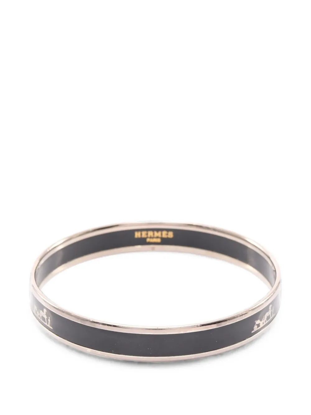 Hermès Pre-Owned logo-detail bangle - Argento