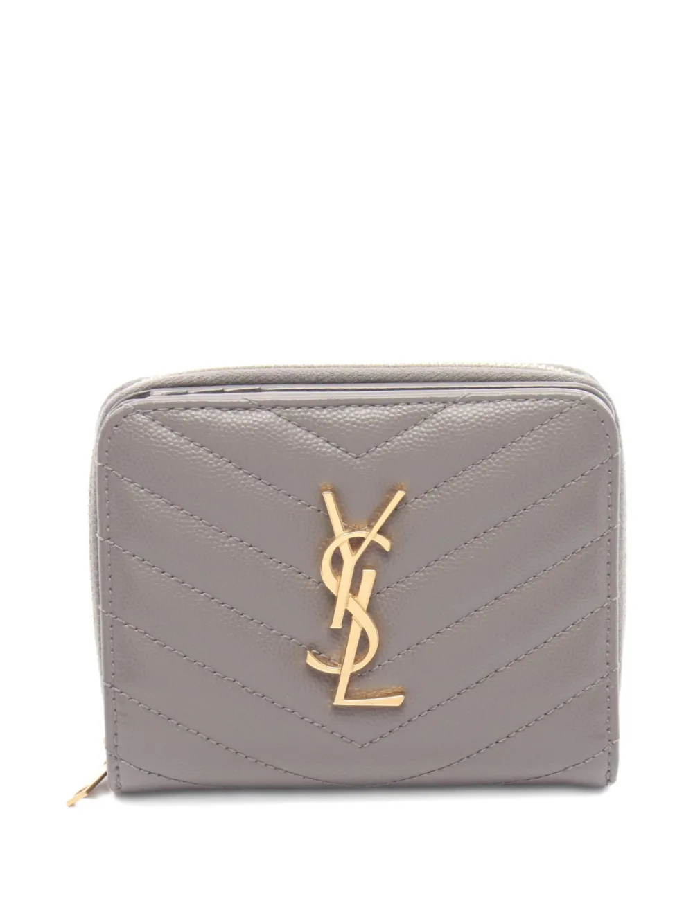Saint Laurent Pre-Owned 2000s Cassandre-logo bi-fold wallet - Grigio