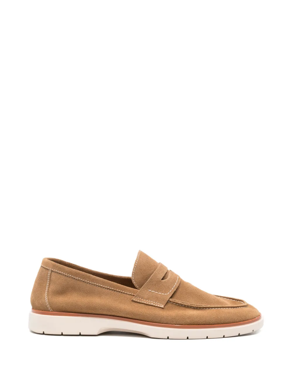 SERGIO MORETTI FIRENZE suede penny loafers - Marrone