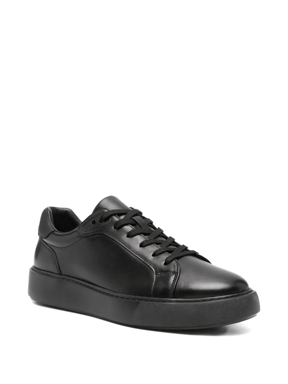 SERGIO MORETTI FIRENZE Sneakers met leren vlakken Zwart