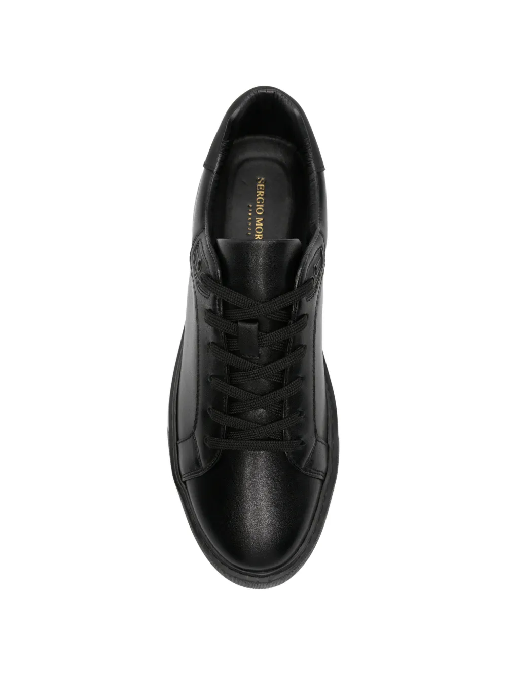 SERGIO MORETTI FIRENZE Sneakers met leren vlakken Zwart
