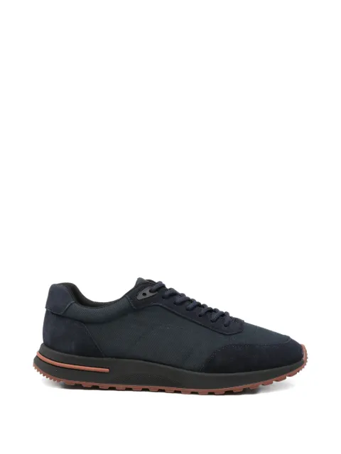 SERGIO MORETTI FIRENZE panelled suede-trim sneakers