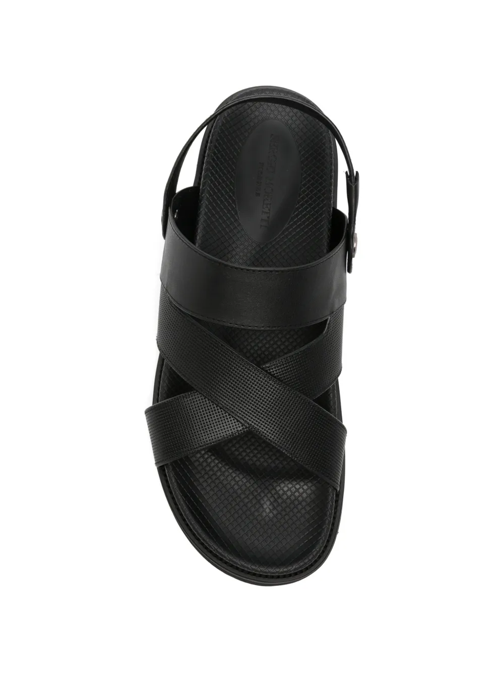 SERGIO MORETTI FIRENZE cross-straps sandals Zwart