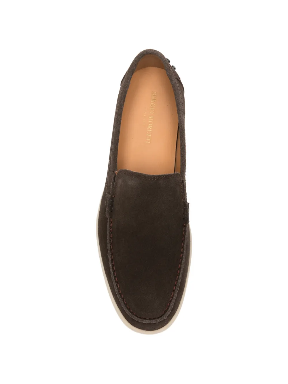 SERGIO MORETTI FIRENZE suede slip-on loafers Bruin