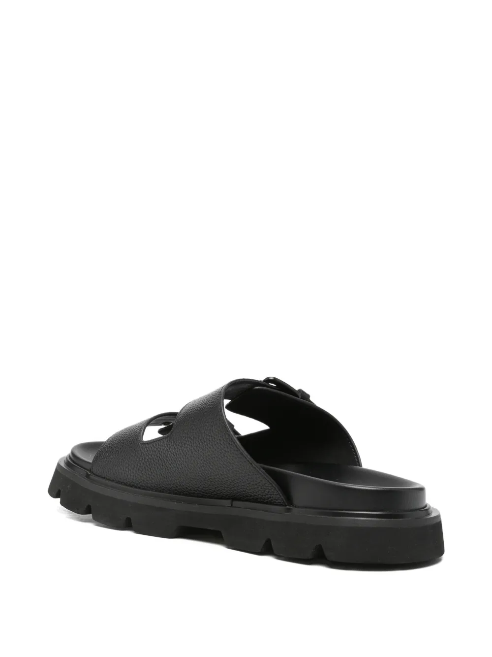 SERGIO MORETTI FIRENZE Bewerkte sandalen met gespsluiting Zwart