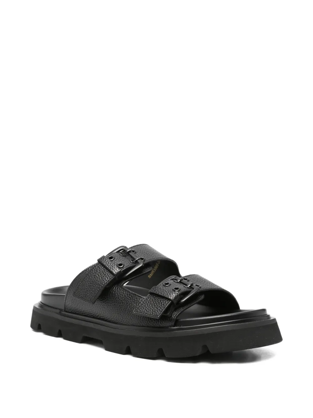 SERGIO MORETTI FIRENZE Bewerkte sandalen met gespsluiting Zwart
