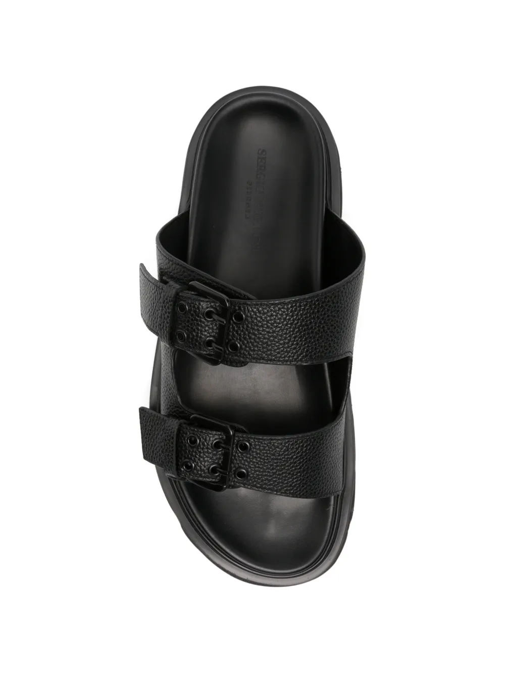 SERGIO MORETTI FIRENZE Bewerkte sandalen met gespsluiting Zwart