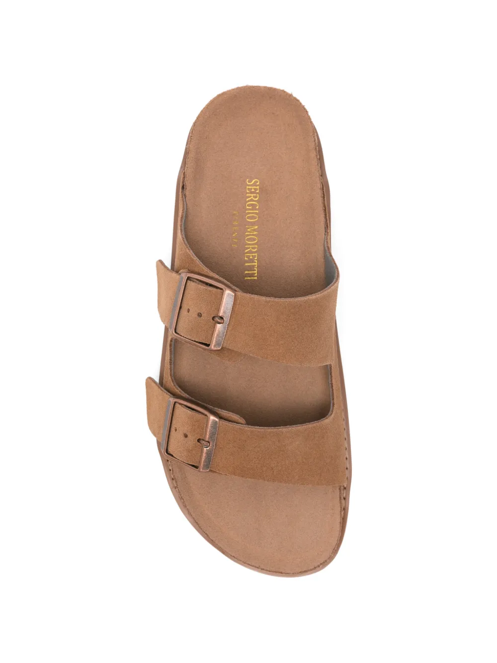 SERGIO MORETTI FIRENZE Sandalen met dubbele bandjes Bruin