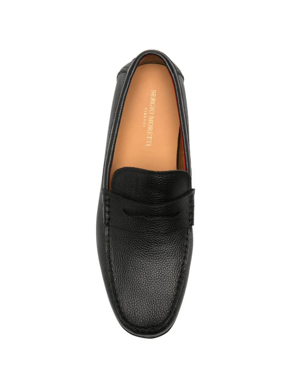 SERGIO MORETTI FIRENZE Leren loafers Zwart