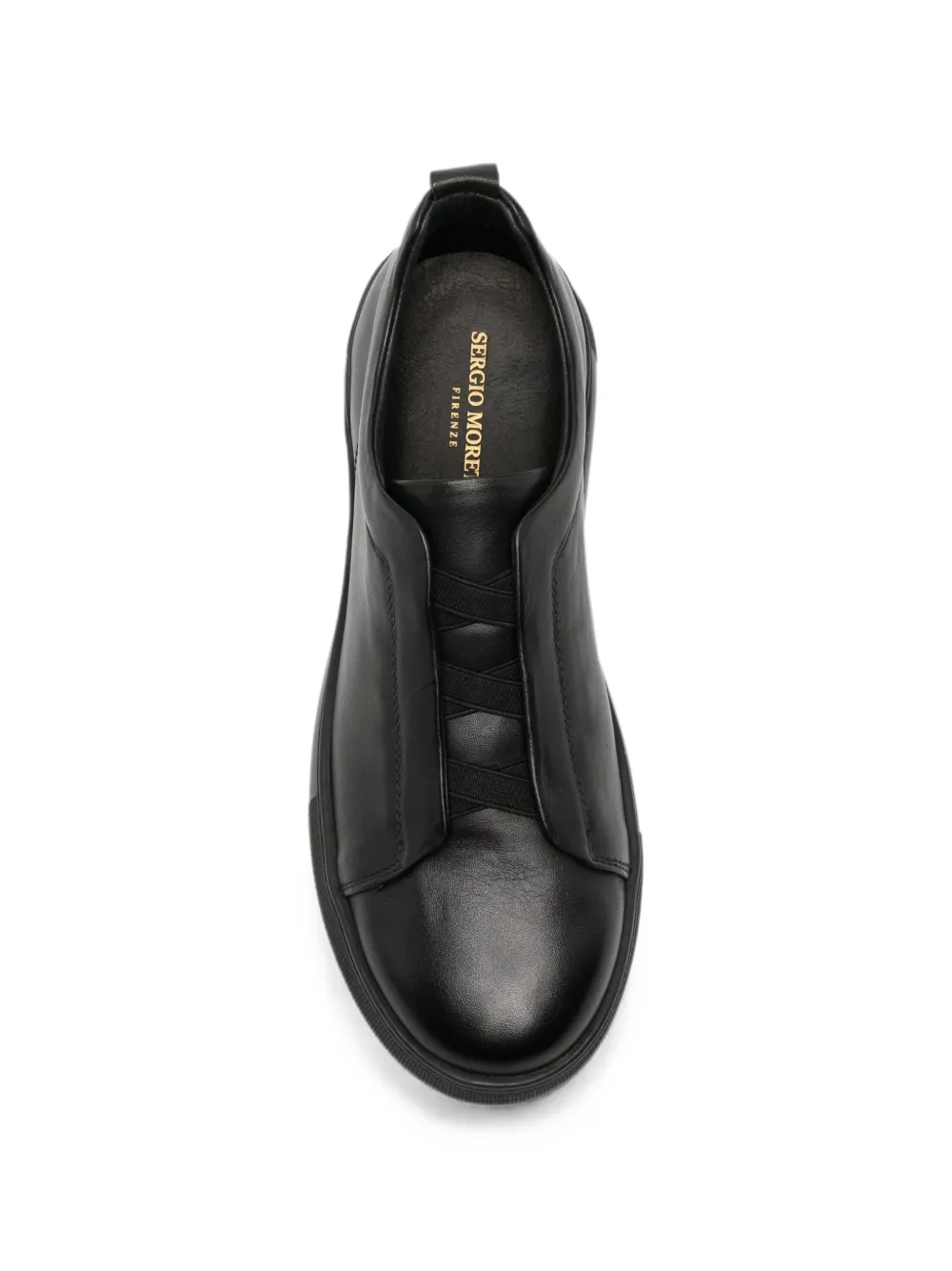 SERGIO MORETTI FIRENZE Leren sneakers Zwart