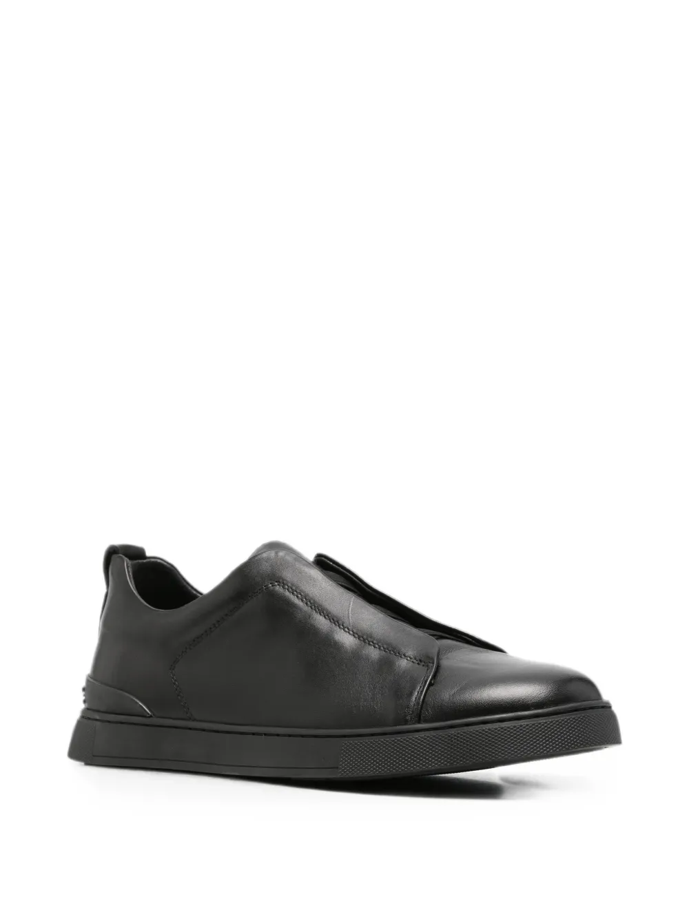 SERGIO MORETTI FIRENZE Leren sneakers Zwart