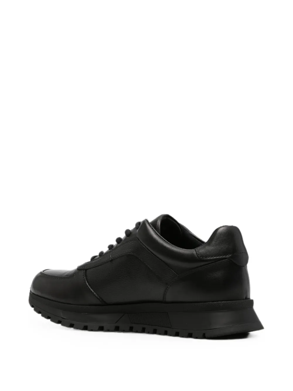 SERGIO MORETTI FIRENZE Leren sneakers met vlakken Zwart