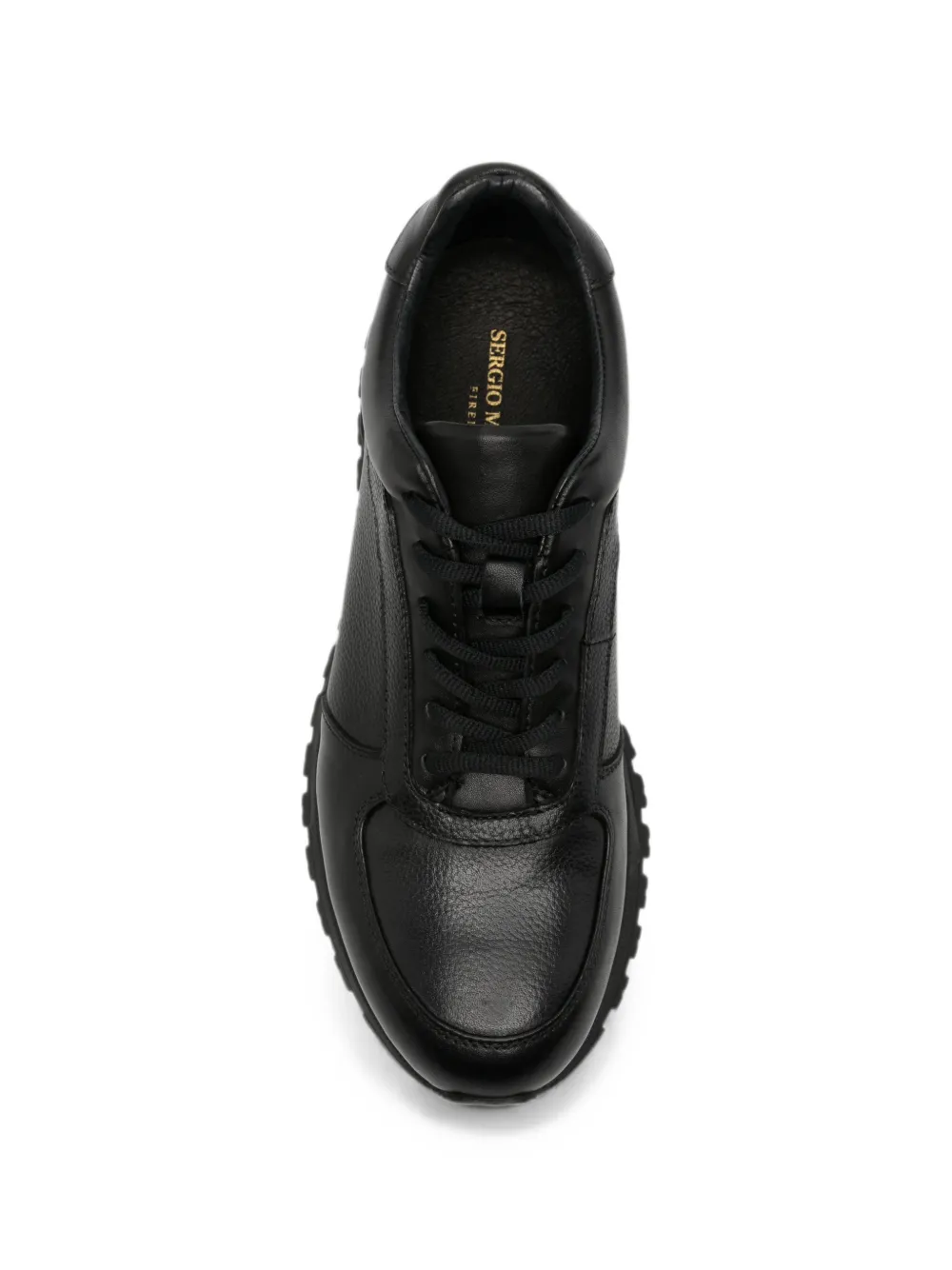 SERGIO MORETTI FIRENZE Leren sneakers met vlakken Zwart