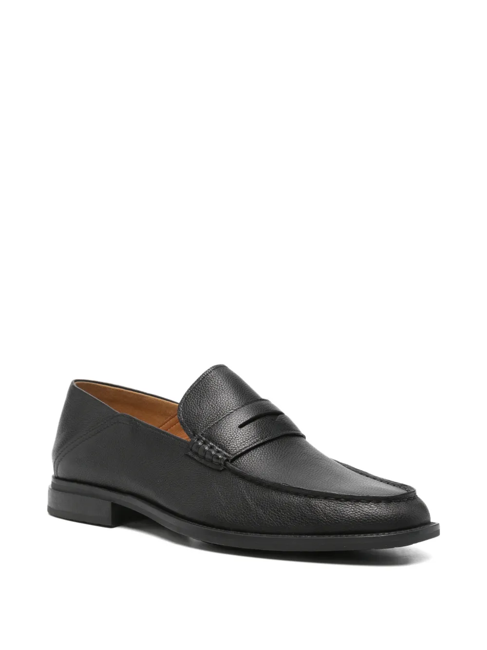 SERGIO MORETTI FIRENZE leather loafers Zwart