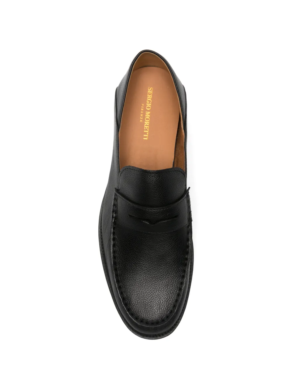 SERGIO MORETTI FIRENZE leather loafers Zwart