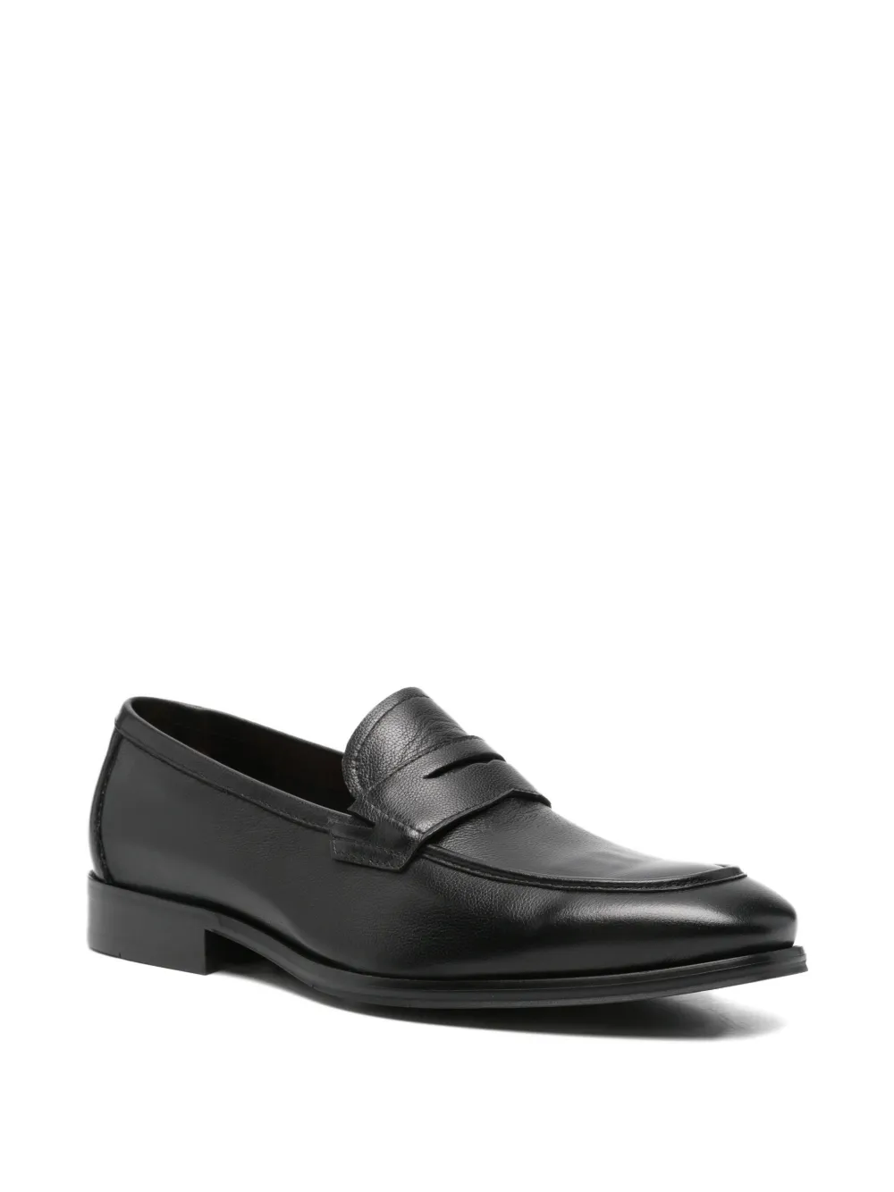 SERGIO MORETTI FIRENZE leather loafers Zwart