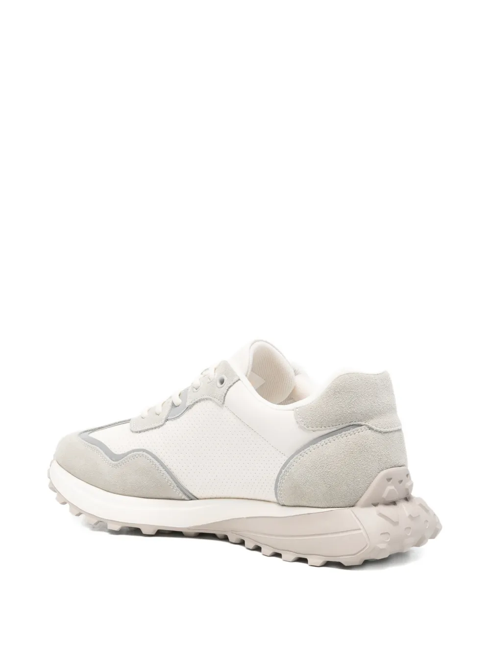 SERGIO MORETTI FIRENZE suede-panel sneakers Grijs
