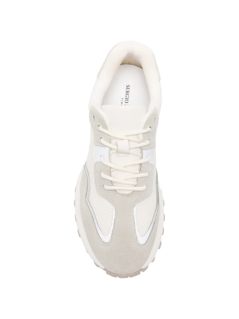 SERGIO MORETTI FIRENZE suede-panel sneakers Grijs