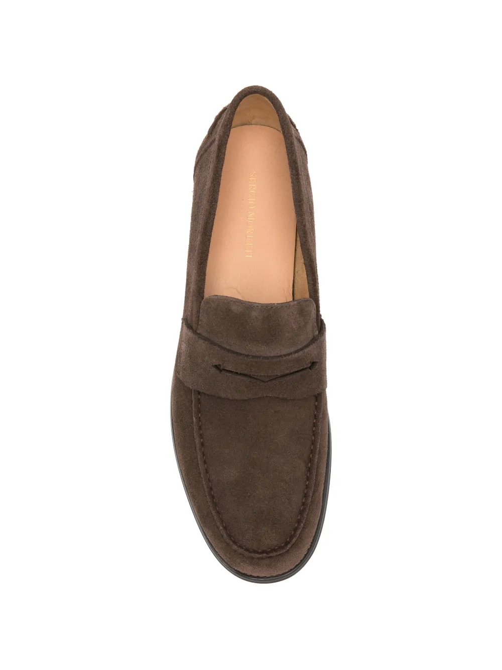 SERGIO MORETTI FIRENZE suede penny loafers Bruin