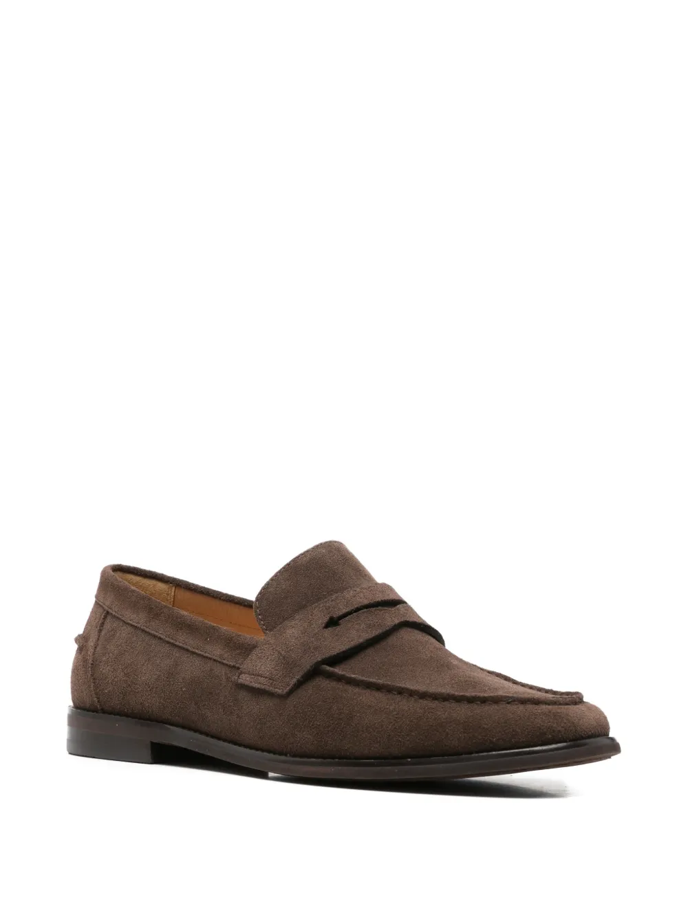 SERGIO MORETTI FIRENZE suede penny loafers Bruin