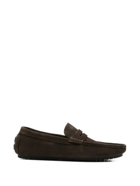 SERGIO MORETTI FIRENZE suede penny loafers