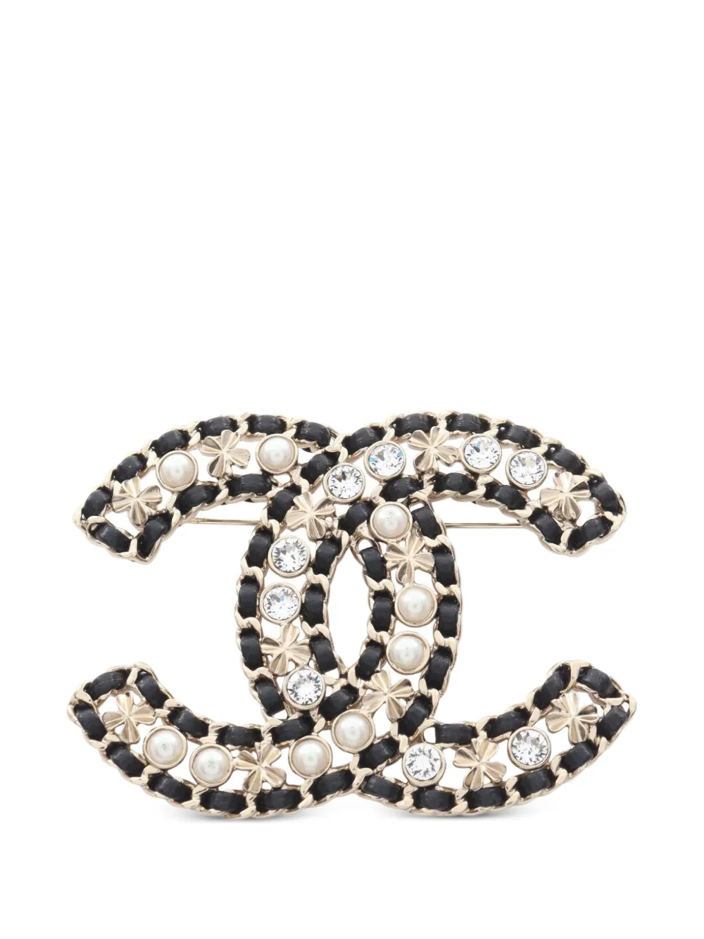 CHANEL Pre-Owned CC logo brooch - Oro