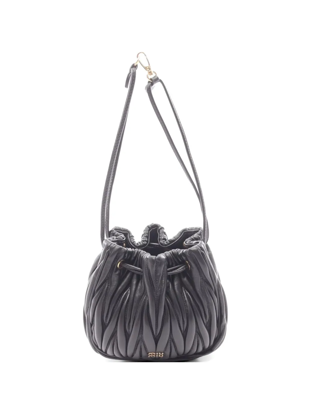 Miu Miu Pre-Owned 2020s matelassé pouch mini bag - Nero