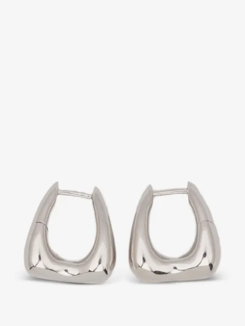 Maria Black Satchel Bend huggie earrings