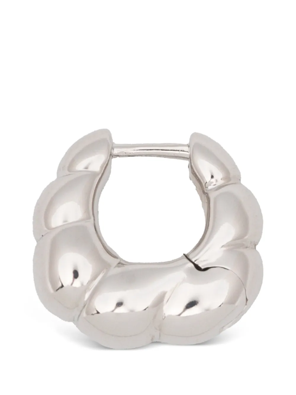 Maria Black Robe Huggie Earrings In Metallic
