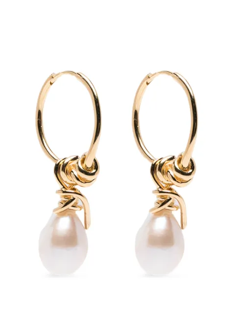 Completedworks pearl-pendant hoop earrings