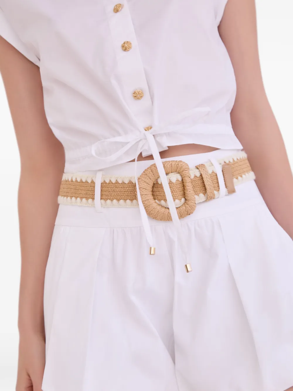 Cara Shorts met ceintuur Wit