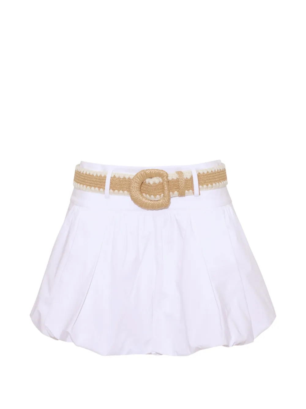 Cara Cara belted bubble-hem shorts - Bianco