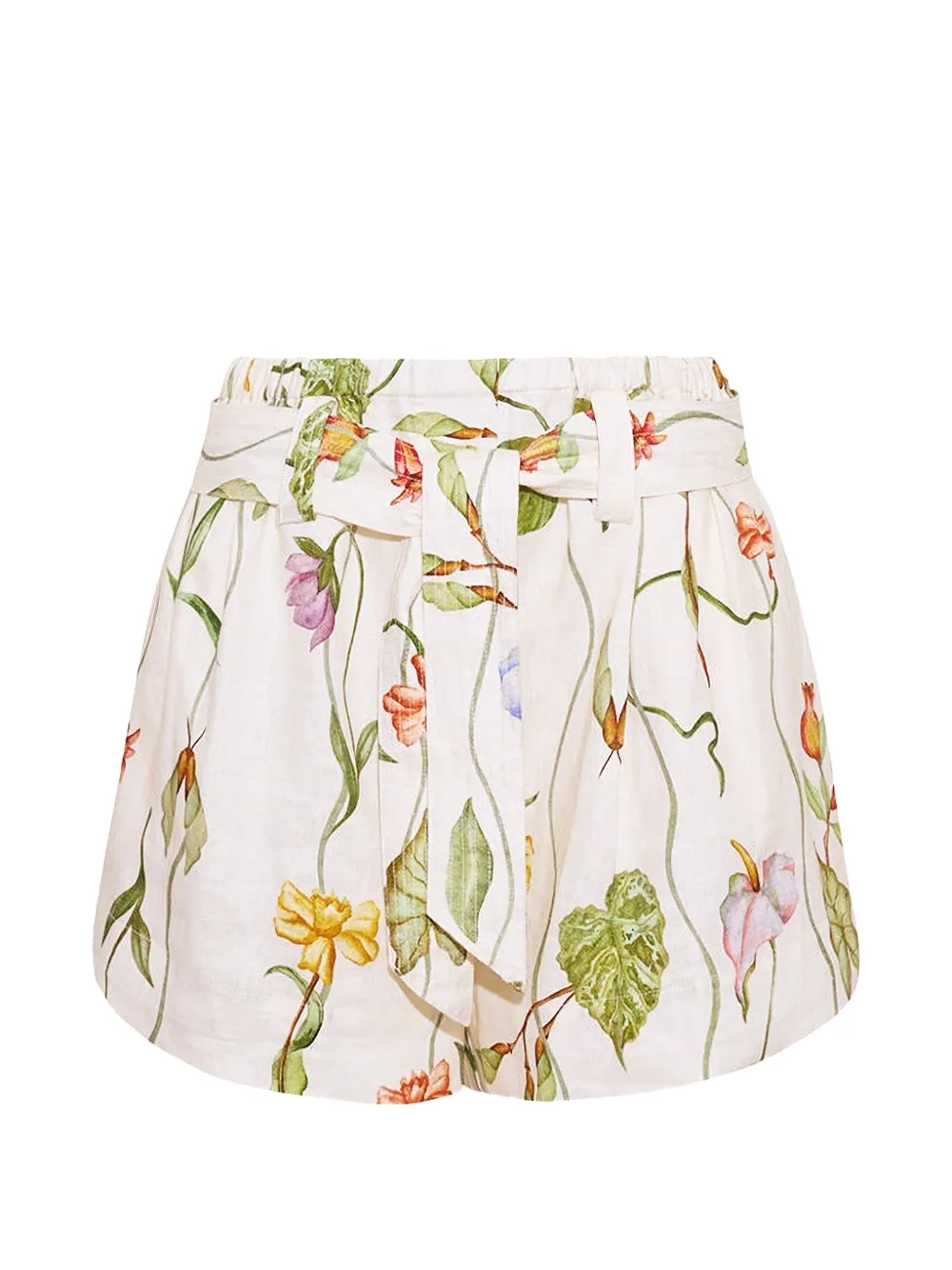 Cara Cara Bennie floral-print linen shorts - Bianco