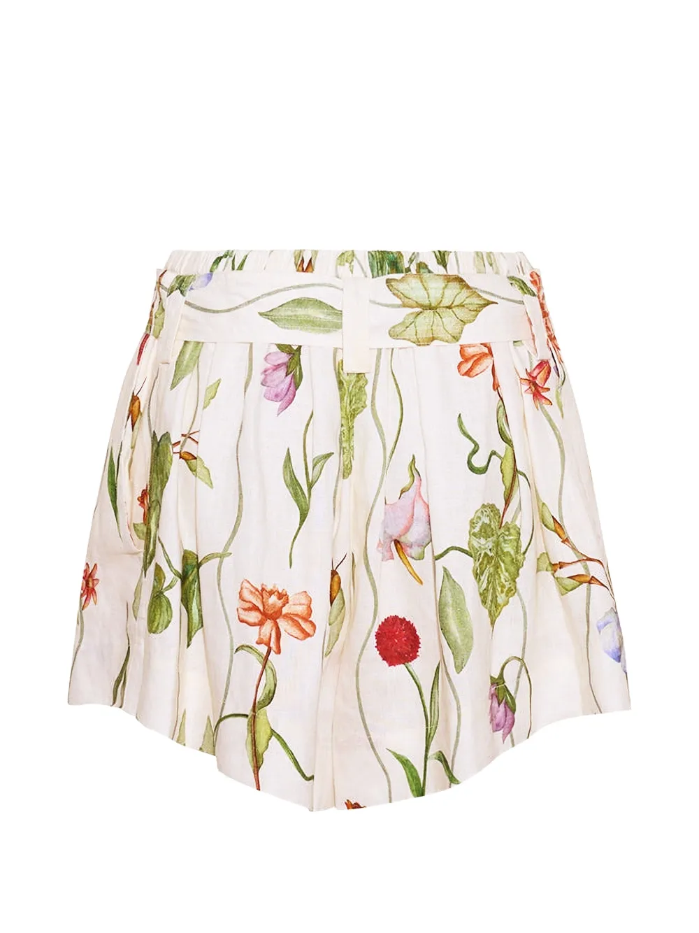 Cara Bennie linnen shorts met bloemenprint Wit