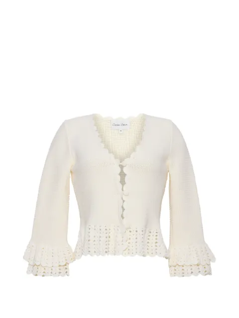 Cara Cara Pinky Cardi scalloped-trim ruffled cardigan