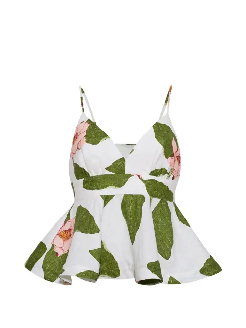 Cara Cara Blusa floral com peplum
