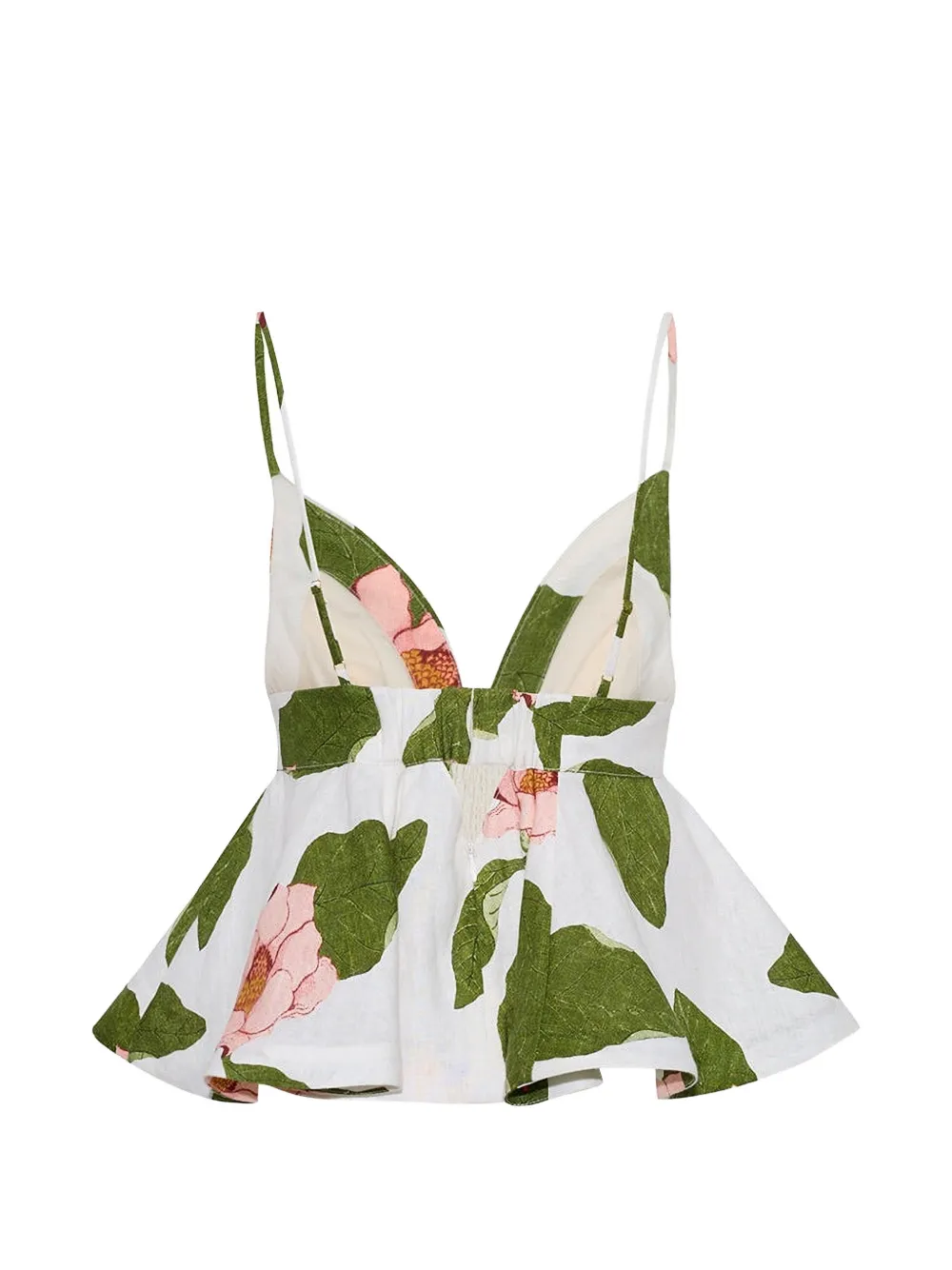 Cara Top met bloemenprint Wit