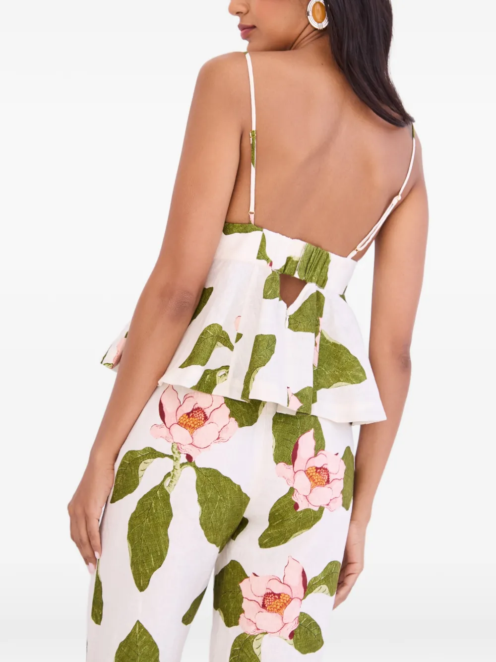 Cara Top met bloemenprint Wit