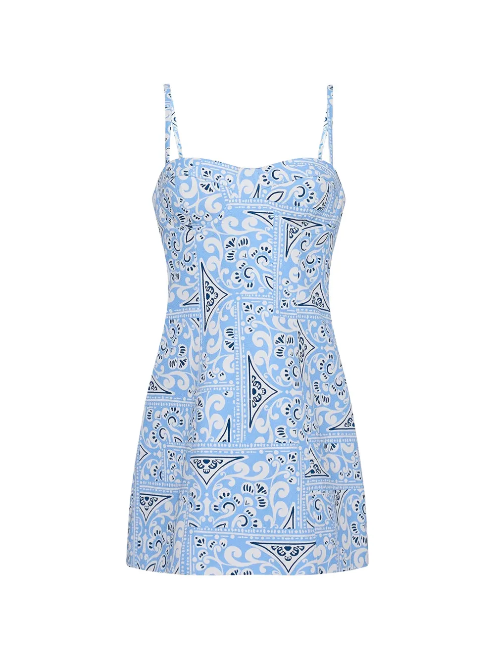 Cara Cara Claudine heart-tile mini dress - Blu